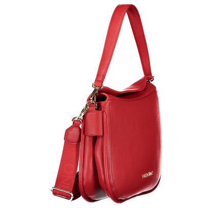 Handbag by Mario Valentino for women in polyethylene red & signature features a exquisite silhouette, showcasing a secure magnetic and exquisite built-in-compartments & internal-pockets with versatile shoulder-strap, adjustable-strap & handle for a exquisite finish.