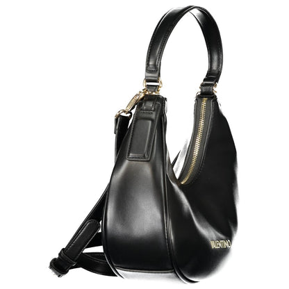 Shoulder Handbag by Mario Valentino for women in polyethylene black & signature features a signature silhouette, showcasing a secure zipper and signature internal-pockets with versatile shoulder-strap, handle & adjustable-strap for a sophisticated look.