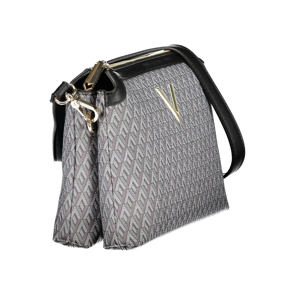 Mini 2-in-1 Shoulder & Crossbody Clutch Handbag by Mario Valentino for women in polyethylene black features a ornamental silhouette, showcasing a secure zipper, ample built-in-compartments & internal-pockets, and ornamental crossbody-strap, shoulder-strap & adjustable-strap for a sophisticated look.