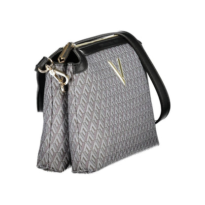 Mini 2-in-1 Shoulder & Crossbody Clutch Handbag by Mario Valentino for women in polyethylene black features a ornamental silhouette, showcasing a secure zipper, ample built-in-compartments & internal-pockets, and ornamental crossbody-strap, shoulder-strap & adjustable-strap for a sophisticated look.
