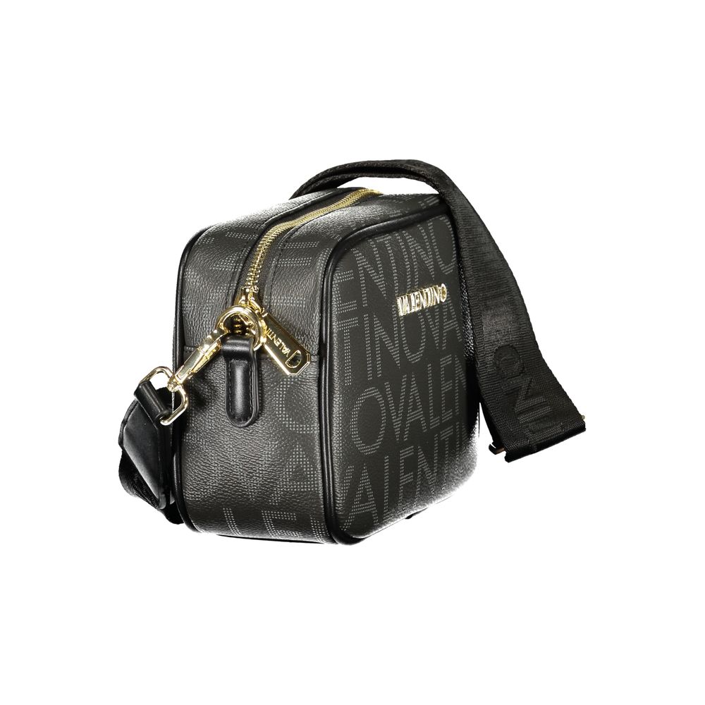 This Handbag by Mario Valentino for women in polyethylene and black presents a sculptural silhouette featuring a secure zipper, ample internal-pockets, and versatile shoulder-strap & adjustable-strap for a sculptural finish.