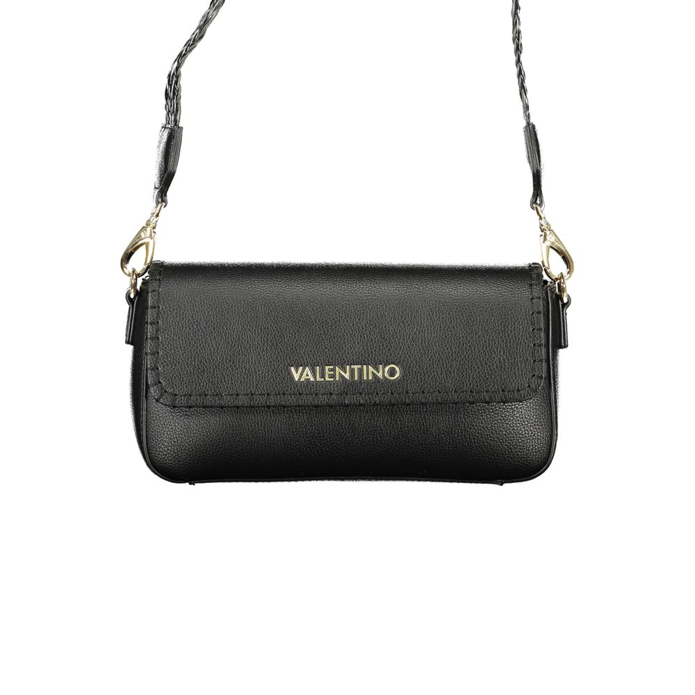 Handbag by Mario Valentino for women in polyethylene black & signature features a refined silhouette, showcasing a secure zipper, organized internal-pockets, and versatile shoulder-strap, adjustable-strap & handle for a refined finish.