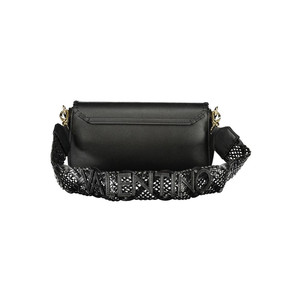 Handbag by Mario Valentino for women in polyethylene black & signature features a signature silhouette, showcasing a secure zipper and signature internal-pockets with versatile shoulder-strap, adjustable-strap & handle for a sophisticated look.