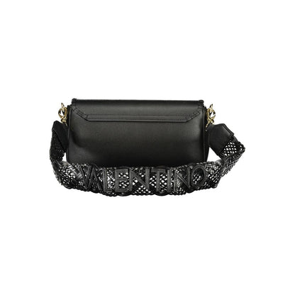 Handbag by Mario Valentino for women in polyethylene black & signature features a signature silhouette, showcasing a secure zipper and signature internal-pockets with versatile shoulder-strap, adjustable-strap & handle for a sophisticated look.