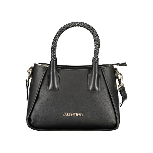 Handbag by Mario Valentino for women in polyethylene black presents a ornamental silhouette, showcasing a secure zipper, ample internal-pockets, and versatile shoulder-strap, handle & adjustable-strap for a ornamental finish.