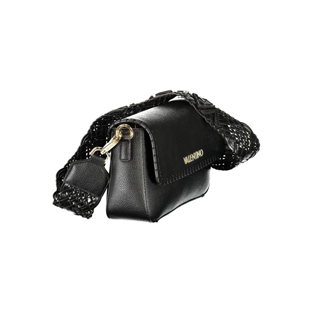 Handbag by Mario Valentino for women in polyethylene black & signature presents a ornamental silhouette, showcasing a secure zipper, ample internal-pockets, and versatile shoulder-strap, adjustable-strap & handle for a ornamental finish.