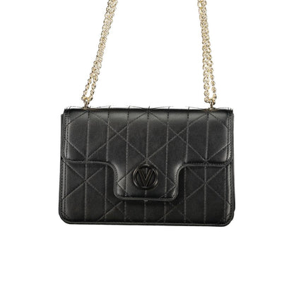 Handbag by Mario Valentino for women in polyethylene black & signature features an refined silhouette, showcasing a secure snap, ample internal-pockets, and versatile handle for a sophisticated refined aesthetic.