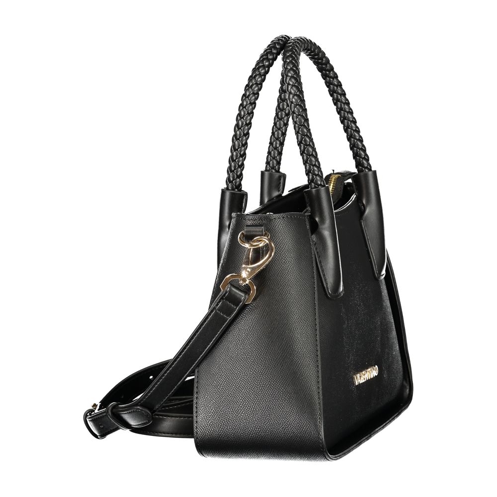 Handbag by Mario Valentino for women in polyethylene black features a exquisite silhouette, showcasing a secure zipper and exquisite internal-pockets with versatile shoulder-strap, handle & adjustable-strap for a exquisite finish.
