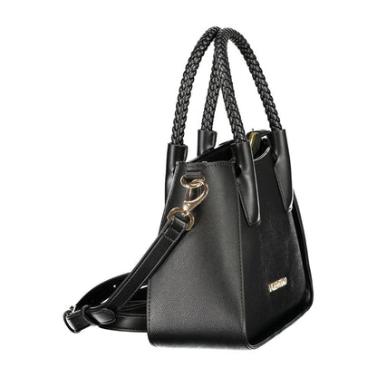 Handbag by Mario Valentino for women in polyethylene black features a exquisite silhouette, showcasing a secure zipper and exquisite internal-pockets with versatile shoulder-strap, handle & adjustable-strap for a exquisite finish.