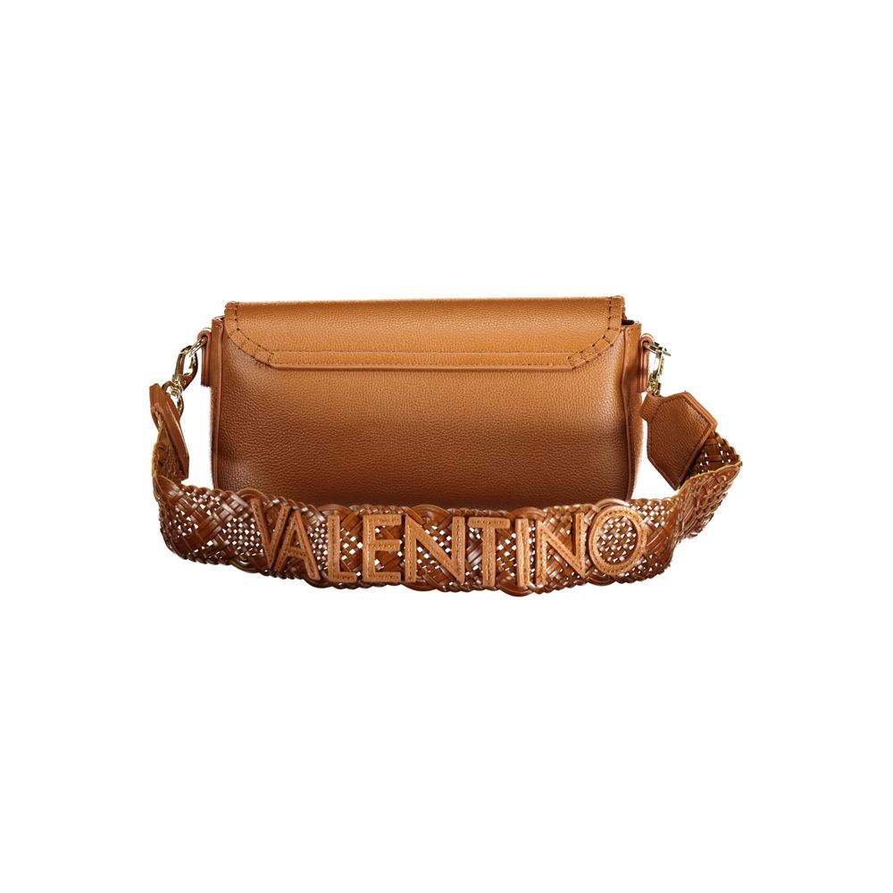 Handbag by Mario Valentino for women in polyethylene brown & signature features a signature silhouette, showcasing a secure zipper and signature internal-pockets with versatile shoulder-strap, adjustable-strap & handle for a sophisticated look.