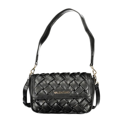 Handbag by Mario Valentino for women in polyethylene black features a signature silhouette, showcasing a secure snap & zipper and signature internal-pockets with versatile shoulder-strap, adjustable-strap & handle for a sophisticated look.