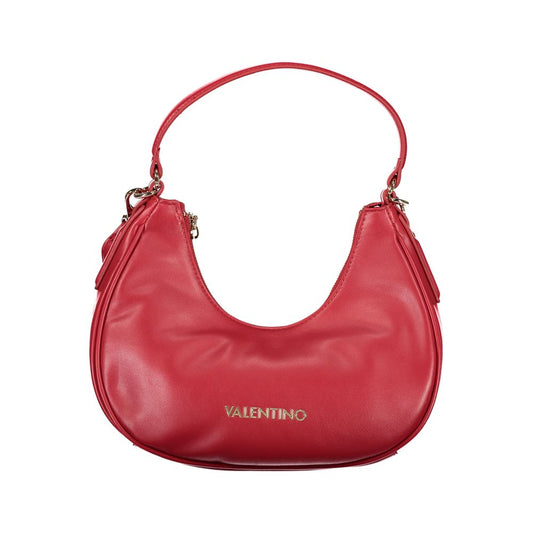 Shoulder Handbag by Mario Valentino for women in polyethylene red presents a ornamental silhouette, showcasing a secure zipper, ample internal-pockets, and versatile shoulder-strap, adjustable-strap & handle for a ornamental finish.