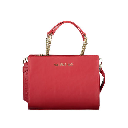 Handbag by Mario Valentino for women in polyethylene red features an refined silhouette, showcasing a secure snap & zipper, ample built-in-compartments, and versatile shoulder-strap, adjustable-strap & handle for a sophisticated refined aesthetic.