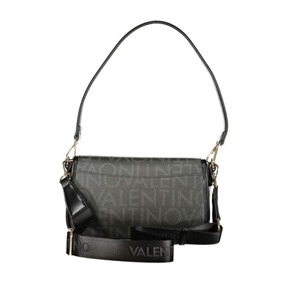 This Handbag by Mario Valentino for women in polyethylene and black presents a sculptural silhouette featuring a secure snap, ample internal-pockets, and versatile shoulder-strap, adjustable-strap & handle for a sculptural finish.