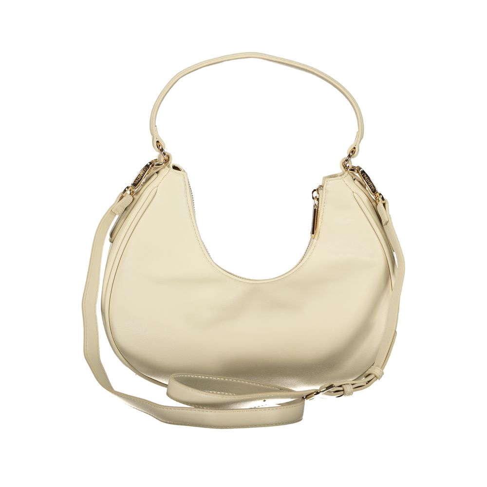 Shoulder Handbag by Mario Valentino for women in polyethylene beige features a exquisite silhouette, showcasing a secure zipper and exquisite internal-pockets with versatile shoulder-strap, handle & adjustable-strap for a exquisite finish.