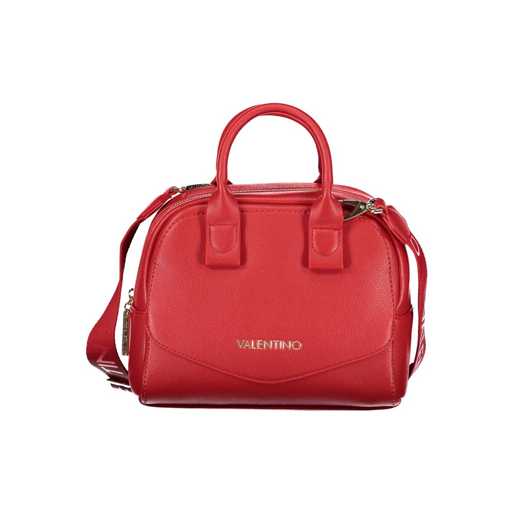 This Handbag by Mario Valentino for women in polyethylene and red presents a sculptural silhouette featuring a secure zipper, ample document-holder & internal-pockets, and versatile shoulder-strap, handle & adjustable-strap for a sculptural finish.