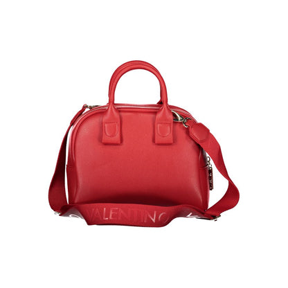 Handbag by Mario Valentino for women in polyethylene red features a ornamental silhouette, showcasing a secure zipper, ample document-holder & internal-pockets, and ornamental shoulder-strap, handle & adjustable-strap for a sophisticated look.