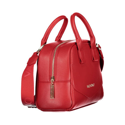 Handbag by Mario Valentino for women in polyethylene red features a refined silhouette, showcasing a secure zipper, organized document-holder & internal-pockets, and versatile shoulder-strap, handle & adjustable-strap for a refined finish.