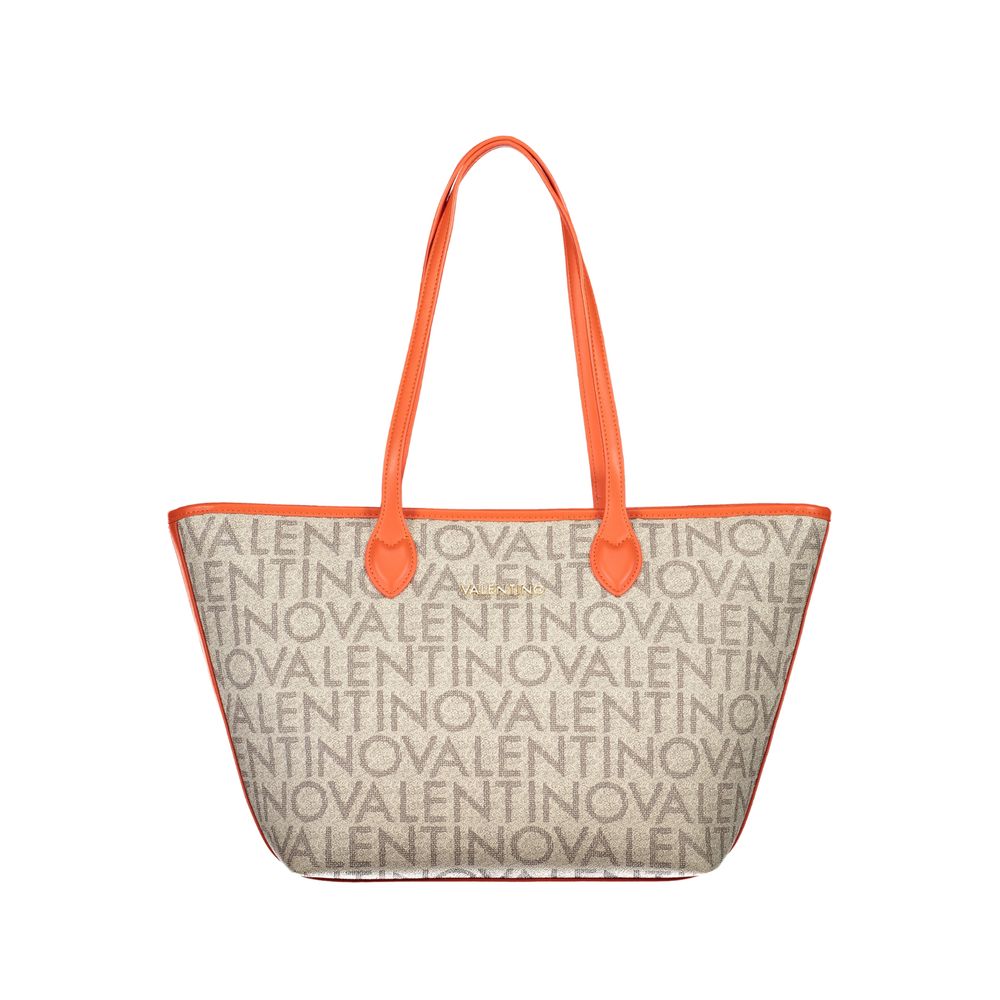 This Shoulder Handbag by Mario Valentino for women in polyethylene and beige presents a sculptural silhouette featuring a secure zipper, ample document-holder, external-pockets & internal-pockets, and versatile shoulder-strap & handle for a sculptural finish.