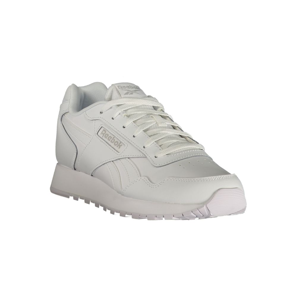 Athletic Sneakers by Reebok for men in polyester white & print showcases an impeccable silhouette, defined by an impeccable athletic style design that perfectly captures the essence of the Men's Athletic Polyester Sneakers.