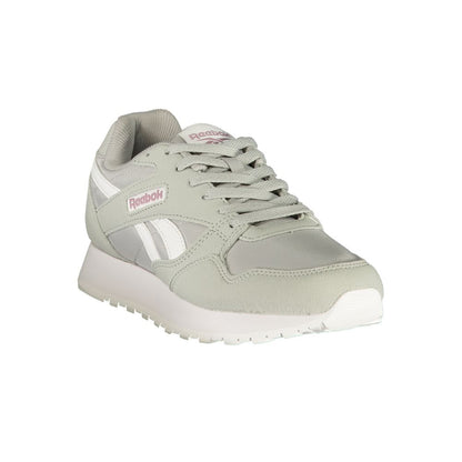 Athletic Sneakers by Reebok for women in polyester gray & print showcases an impeccable silhouette, defined by an impeccable athletic style design that perfectly captures the essence of the Women's Athletic Polyester Sneakers.