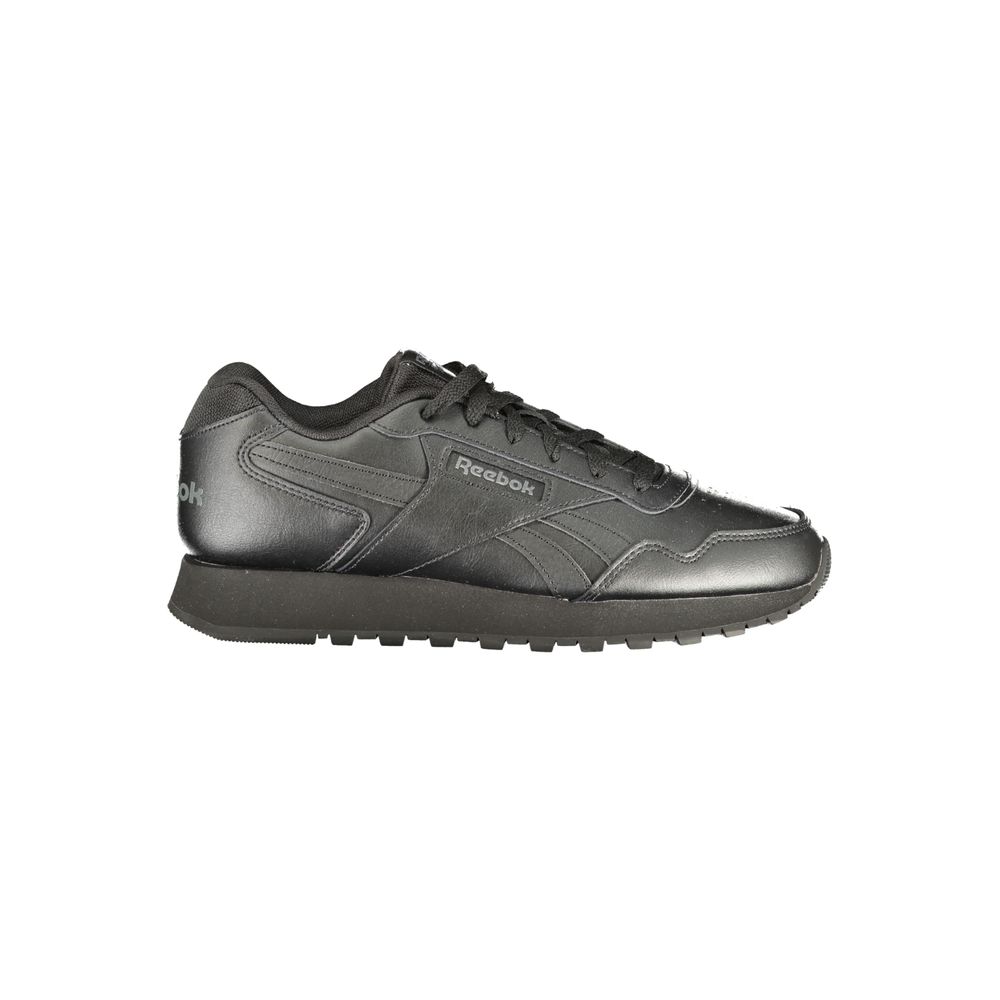 Athletic Sneakers by Reebok for men in polyester black & print features an architectural silhouette from the Men's Athletic Polyester Sneakers collection, showcasing a architectural athletic style for a architectural look.