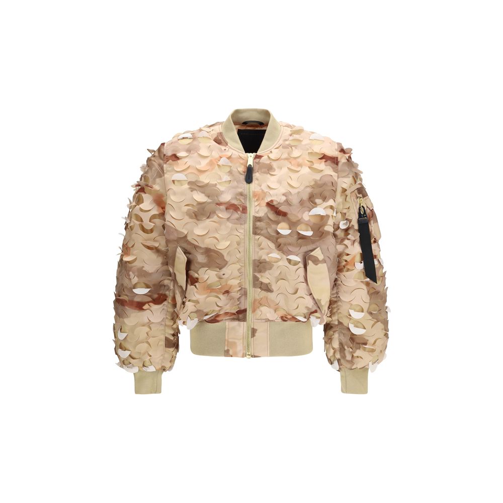 Bomber Jacket by ALPHA INDUSTRIES for men in modacrylic & nylon gold & camouflage features an on trend silhouette, showcasing refined lightweight & pockets and a sophisticated for a truly on trend finish.