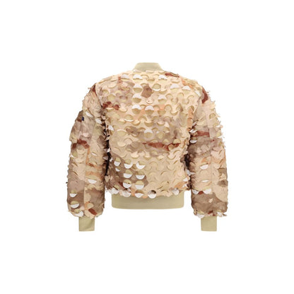 Bomber Jacket by ALPHA INDUSTRIES for men in modacrylic & nylon gold & camouflage features an contemporary silhouette, showcasing a sophisticated and contemporary lightweight & pockets for a truly refined look.