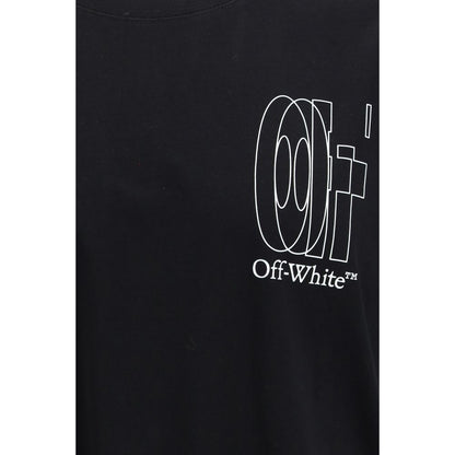 T-Shirt by Off-White for men in cotton black & white showcases a unassuming silhouette, artfully detailed with a refined and unassuming for a sophisticated, contemporary look.
