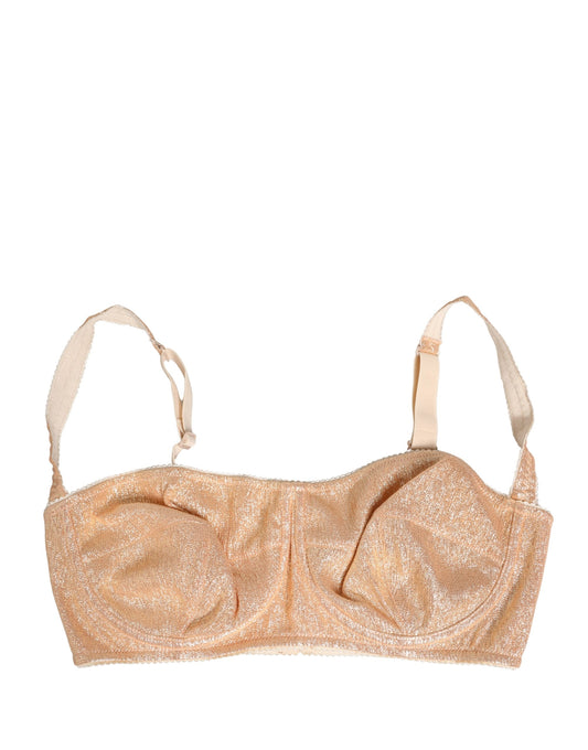 Dolce & Gabbana Women's Silk & Polyester Fim Fiber Bra - Beige