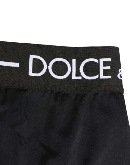 Dolce & Gabbana Black Logo Waistband Coulotte Panty Underwear