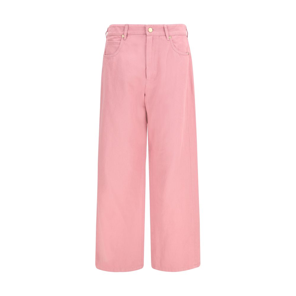 Casual Pants by S Max Mara for women in cotton & linen multicolor features an sartorial straight-leg & regular-fit and long with a cut for a sartorial finish.