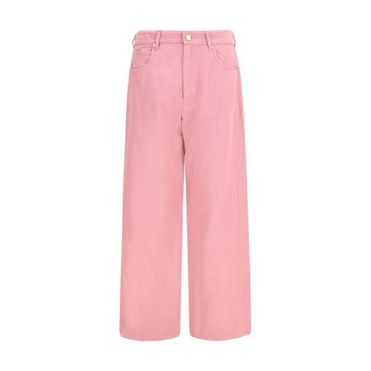 Casual Pants by S Max Mara for women in cotton & linen multicolor features an sartorial straight-leg & regular-fit and long with a cut for a sartorial finish.