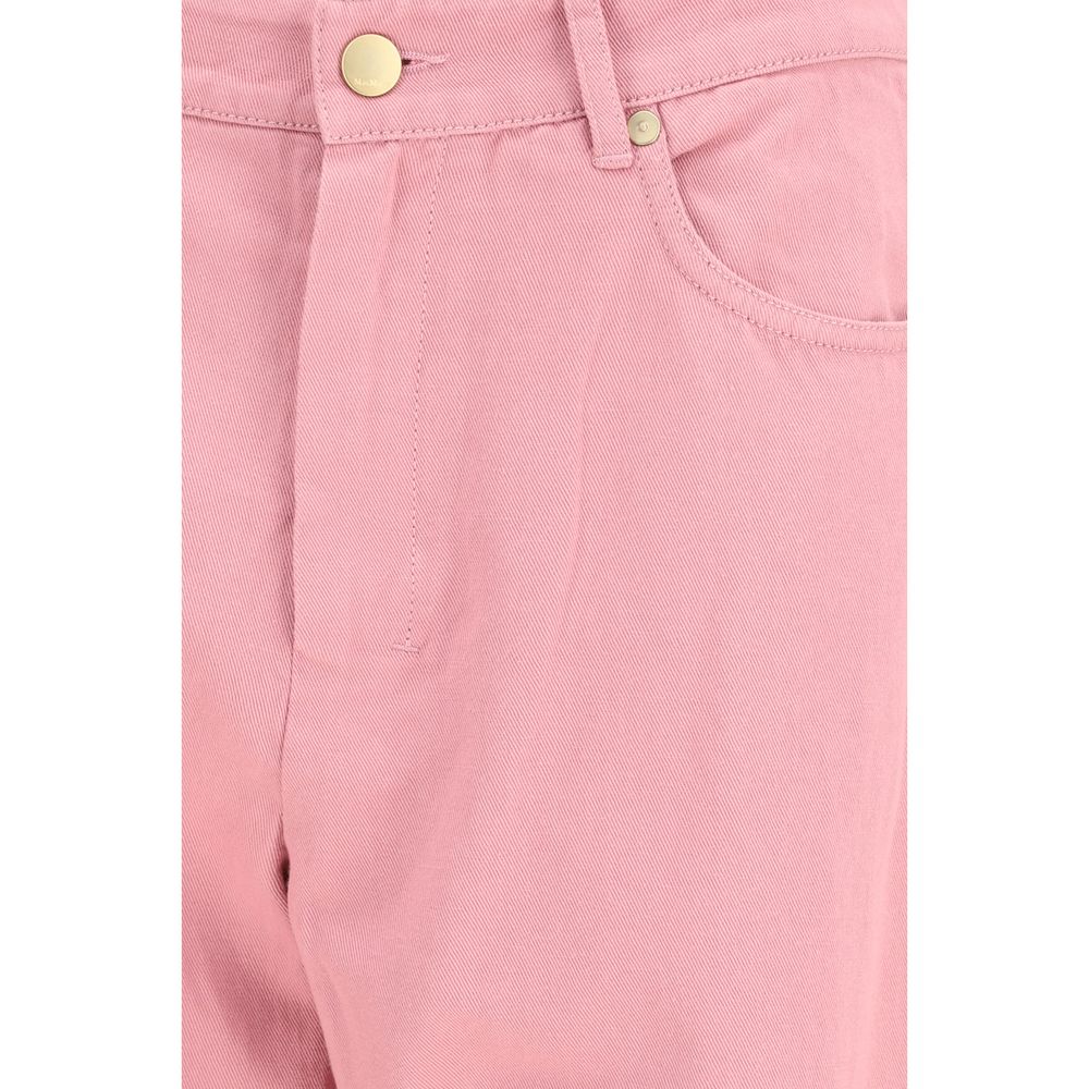 Casual Pants by S Max Mara for women in cotton & linen multicolor presents a tailored silhouette, showcasing a tailored straight-leg & regular-fit and long cut with a refined for a truly tailored aesthetic.