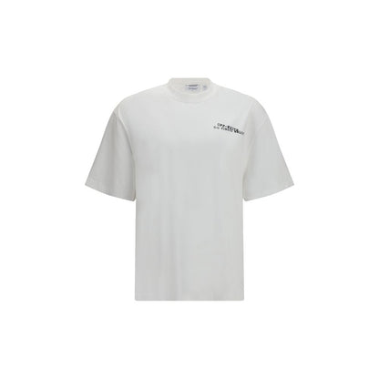 Activewear T-Shirt by Off-White for men in cotton white & print features an ergonomic design with , highlighting a ergonomic length and ergonomic crew neckline for a high-performance look.