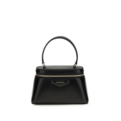 Mini Handbag by Givenchy for women in bos taurus calf leather black, gold & signature presents a ornamental silhouette, showcasing a secure zipper, ample cardholder, and versatile handle for a ornamental finish.