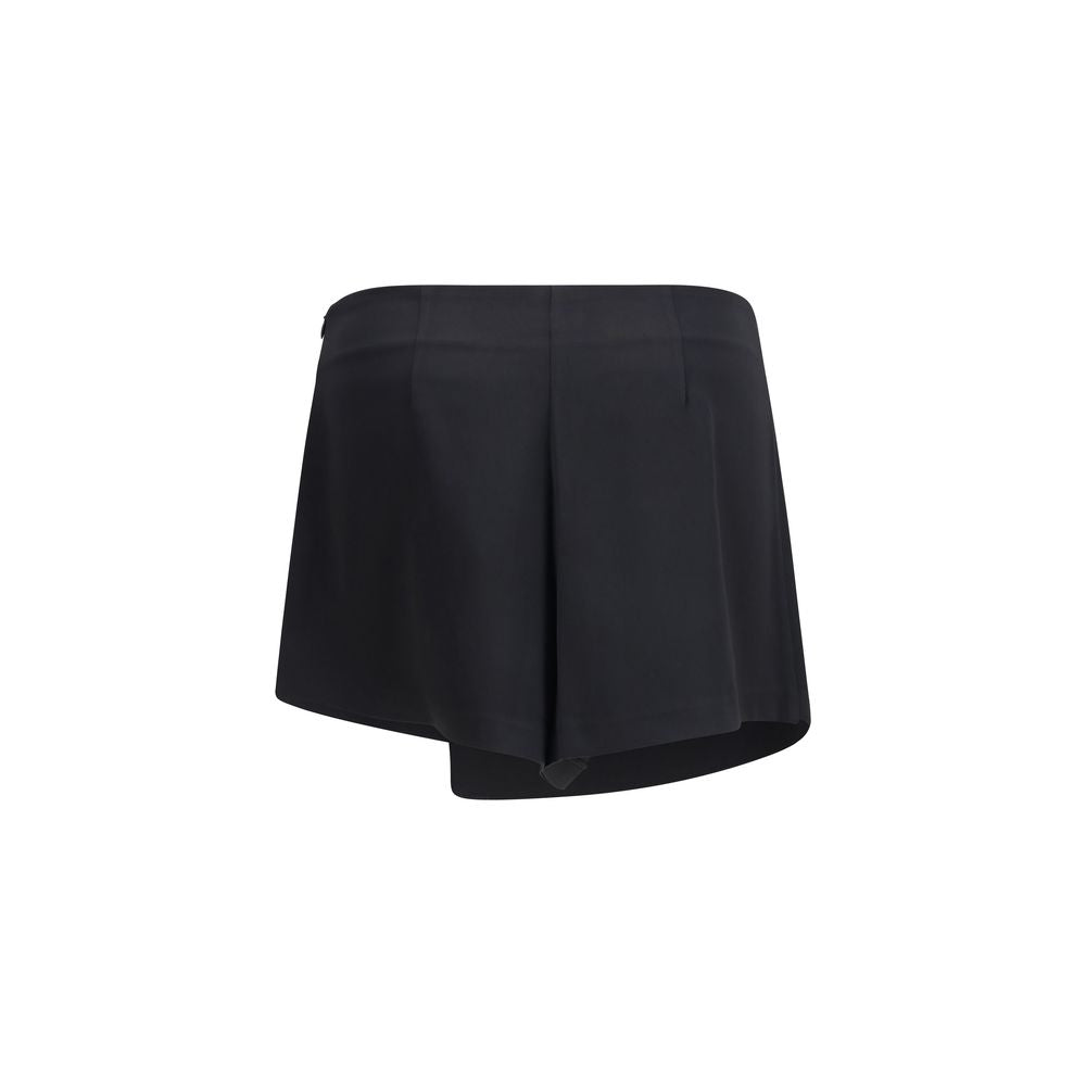Shorts by GCDS for women in polyester satin black features an modern regular-fit and modern short with a to create a sophisticated, modern silhouette for the modern wardrobe.