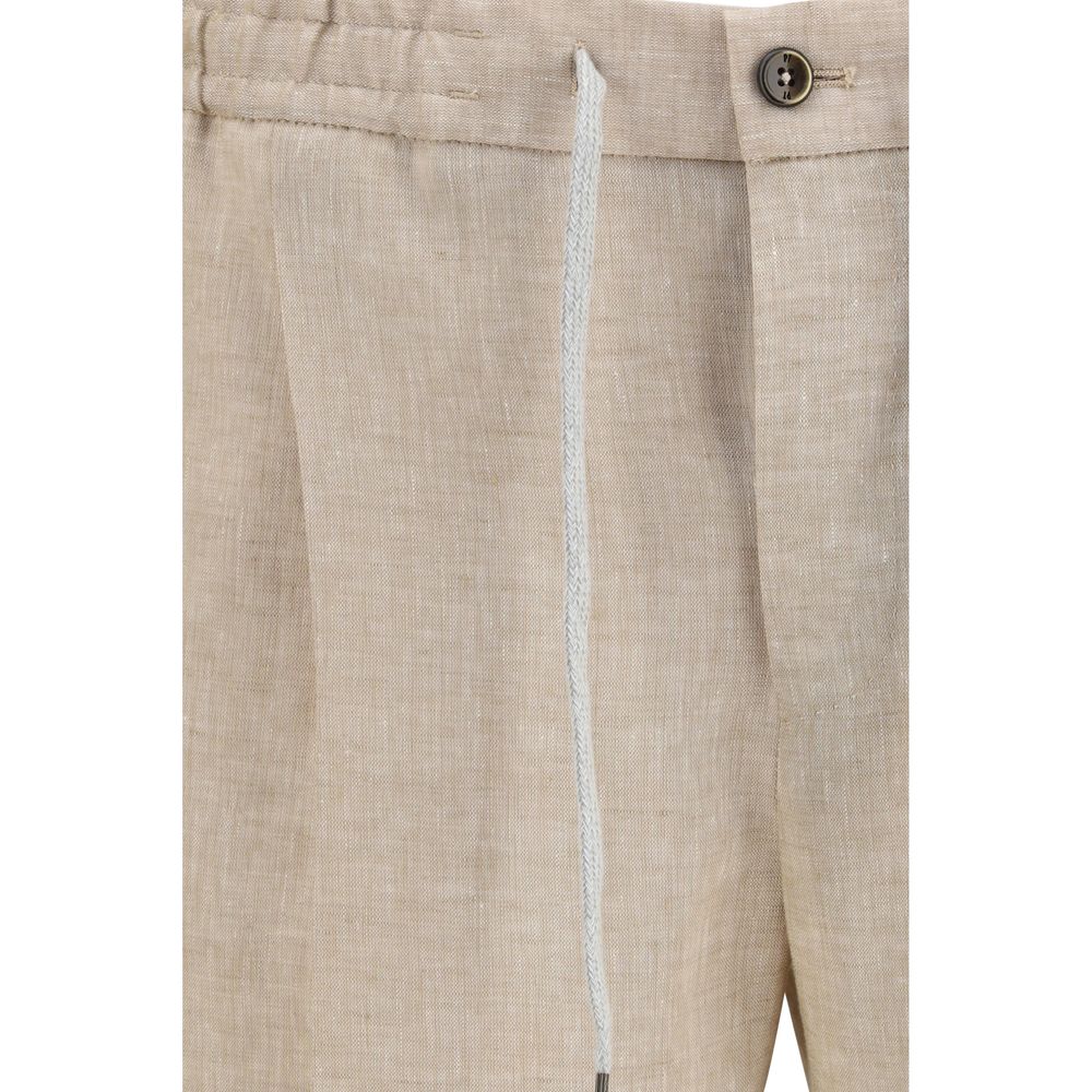 Casual Pants by PT Torino for men in linen beige features an sophisticated and relaxed-fit & regular-fit with a precise long, creating a sophisticated and sophisticated silhouette.