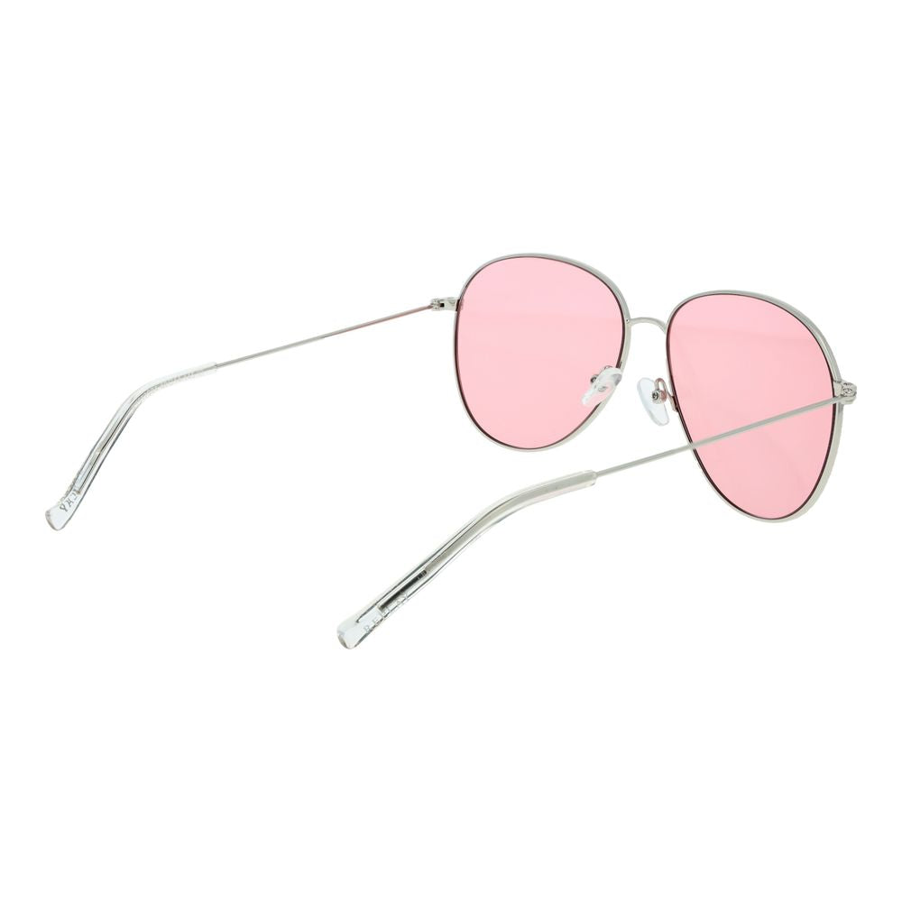 Sunglasses by Replay for women in metal silver features a sumptuous silhouette, showcasing a sumptuous aviator full-rim frame design in silver coloured frame with high-performance non-polarized category-1-light-tint lens.