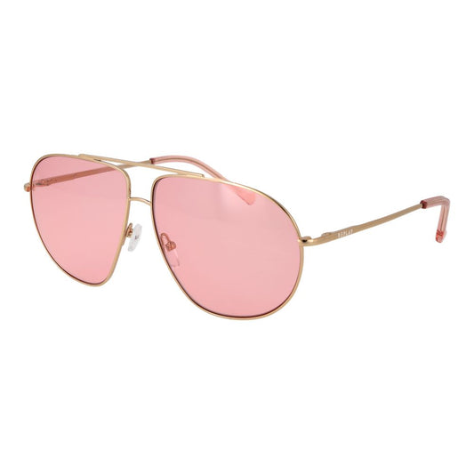 Sunglasses by Replay for unisex in metal gold features an lustrous aviator full-rim frame design with gold coloured frame detailing and non-polarized category-1-light-tint lens for a lustrous aesthetic.