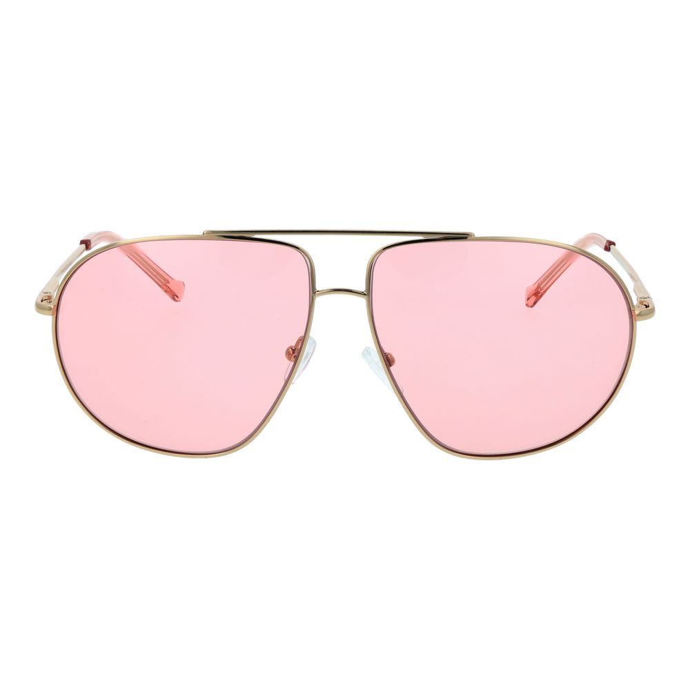 This Sunglasses by Replay for unisex in metal gold presents a sumptuous silhouette, showcasing a sumptuous aviator full-rim frame design in gold coloured frame and high-performance non-polarized category-1-light-tint lens.
