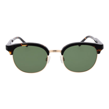 Sunglasses by Replay for unisex in metal and brown presents a sumptuous silhouette, featuring brown coloured frame and browline full-rim frame design with non-polarized category-3-dark-tint lens for a sumptuous look.