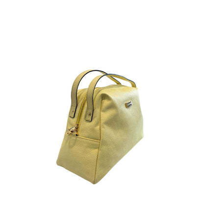 Shoulder Clutch Handbag by Baldinini Trend for women in cowhide bicolour & gold features a sculptural silhouette with a secure zipper, ample built-in-compartments, and versatile shoulder-strap for a sculptural finish.