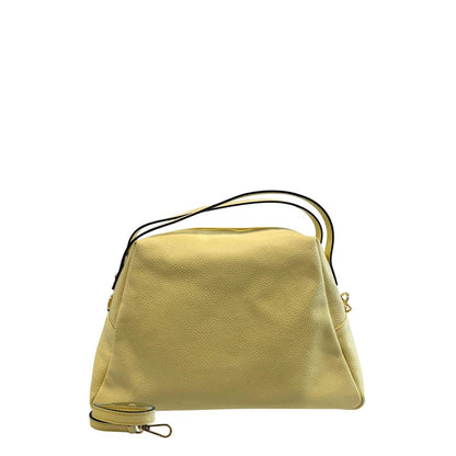Shoulder Clutch Handbag by Baldinini Trend for women in cowhide bicolour & gold features a statuesque silhouette, showcasing a secure zipper and organized built-in-compartments with versatile shoulder-strap for statuesque evening wear.