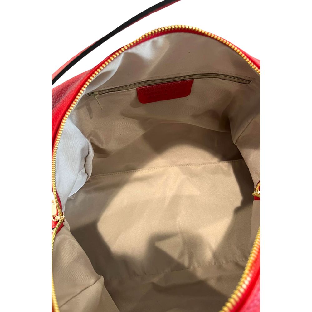 Shoulder Clutch Handbag by Baldinini Trend for women in cowhide gold & multicolor showcases a sculptural silhouette, featuring a secure zipper, ample built-in-compartments, and versatile shoulder-strap for a sculptural finish.