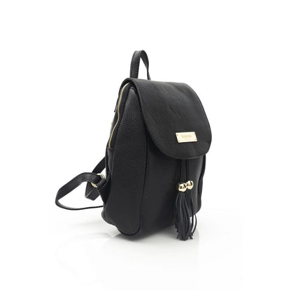 Mini 2-in-1 Shoulder & Crossbody Handbag by Baldinini Trend for women in cowhide black & gold showcases a versatile sophistication silhouette, featuring a secure , versatile sophistication , and versatile crossbody-strap & shoulder-strap for a versatile sophistication finish.