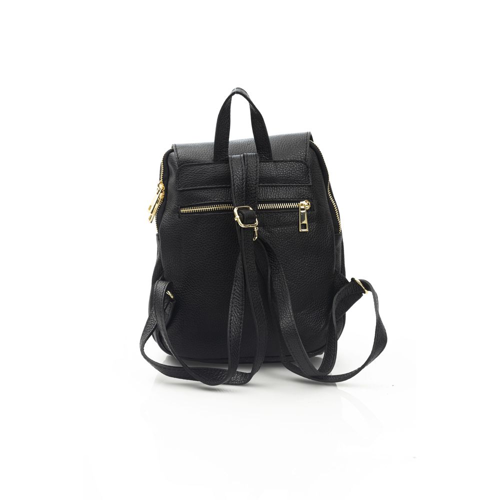 Mini 2-in-1 Shoulder & Crossbody Handbag by Baldinini Trend for women in cowhide black & gold features an versatile silhouette, showcasing a secure and versatile with versatile crossbody-strap & shoulder-strap for a versatile finish.