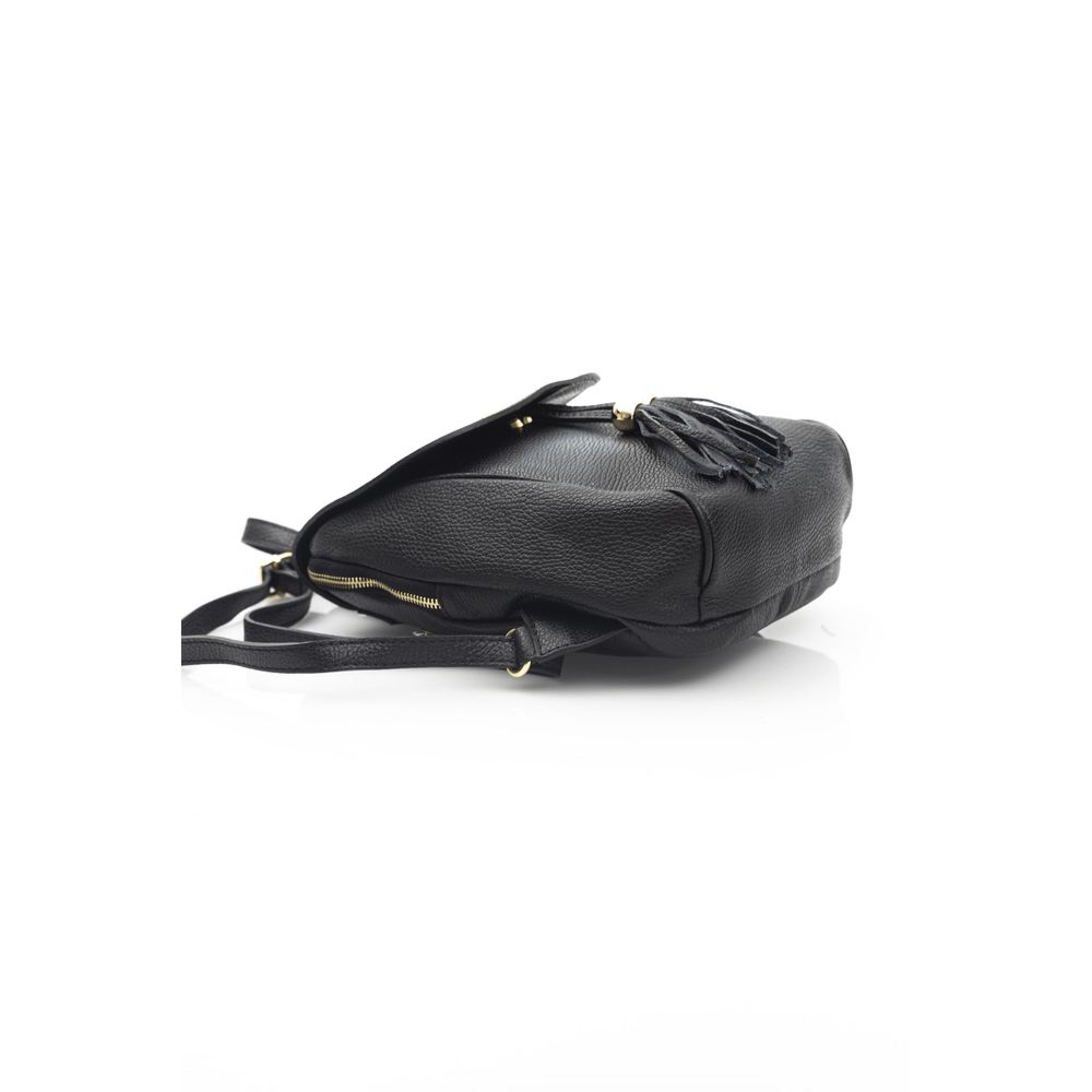 Mini 2-in-1 Shoulder & Crossbody Handbag by Baldinini Trend for women in cowhide black & gold features an versatile silhouette, showcasing a secure and versatile with versatile crossbody-strap & shoulder-strap for a versatile finish.