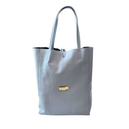 Shoulder Clutch Handbag by Baldinini Trend for women in cowhide blue & gold features an sculptural silhouette, showcasing a secure zipper and sculptural built-in-compartments with versatile shoulder-strap for a sophisticated look.