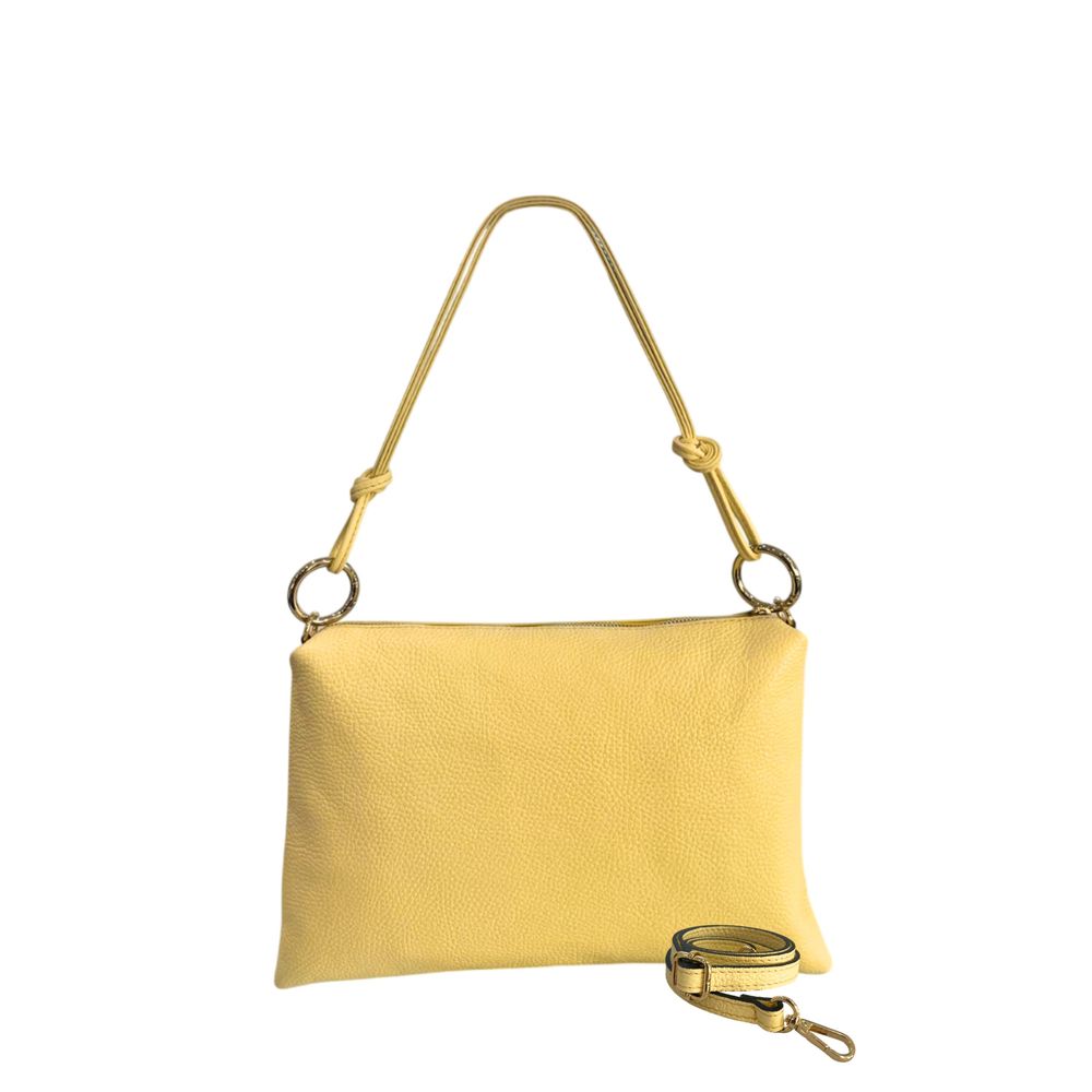 Shoulder Clutch Handbag by Baldinini Trend for women in cowhide bicolour & gold features an sculptural silhouette, showcasing a secure zipper and sculptural built-in-compartments with versatile shoulder-strap for a sophisticated look.